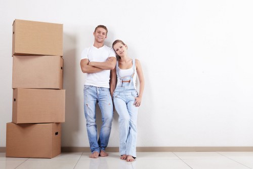 House moving team working on a residential move in Haringey
