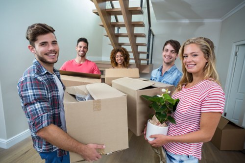 Local transfer station handling cardboard and reusable items