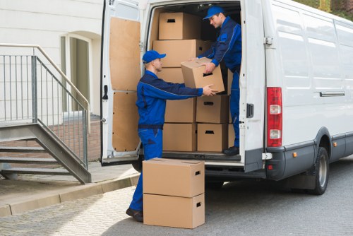 Removal team helping with a local move in Haringey