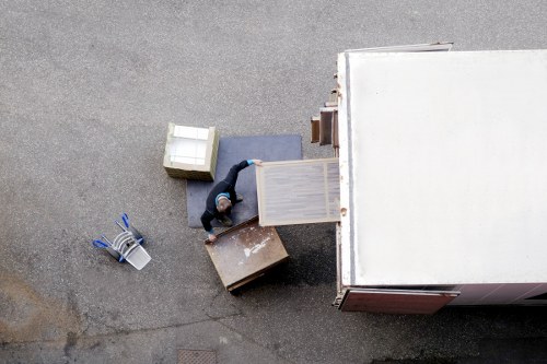 Furniture and boxes prepared for removal in North London