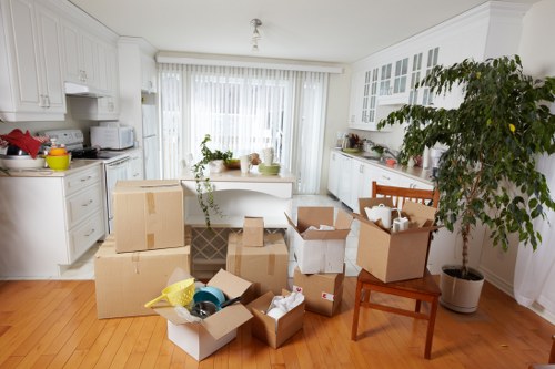 Truck loading for a house move in North London