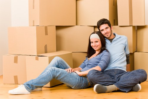 Moving day support for a Haringey business office with furniture and archive boxes