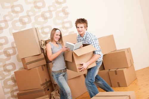 Office removal team managing a business relocation in Haringey with organised workflow