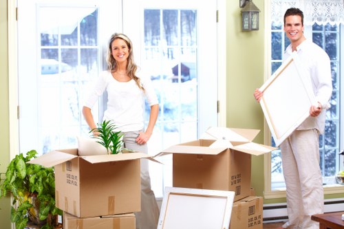 Removal van loaded for a residential move in Haringey