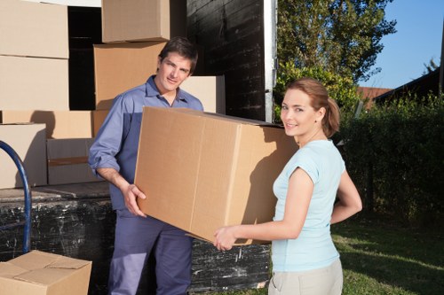 Team loading household items for man and van removals in Haringey
