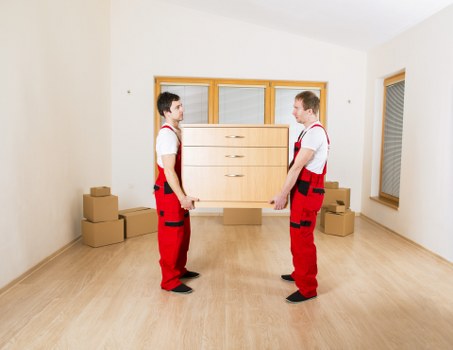 Family relocation process with boxes ready in a Haringey property