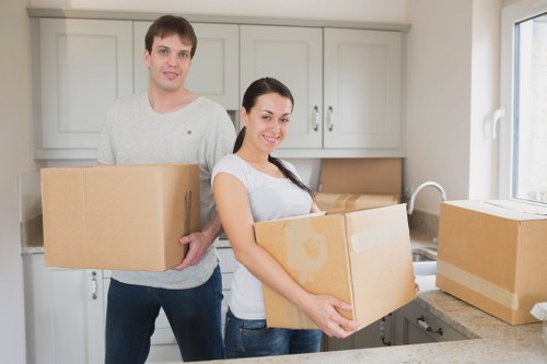 Boxes and furniture loaded carefully for a house removal in Haringey